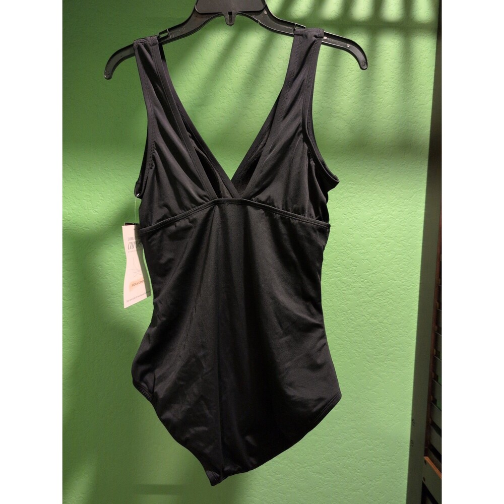 NEW Miracle Brands Large black one piece bathing suit - Picture 2 of 5